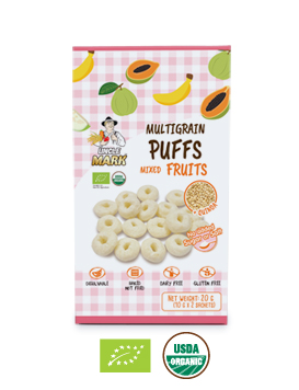 Uncle Mark,Multigrain Puffs Mixed Fruits (Banana , Guava & papaya)
